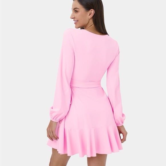 Halara Cloudful™ Air Fabric Deep V Neck Wrapped Tie Ruffle - Picture 4 of 4